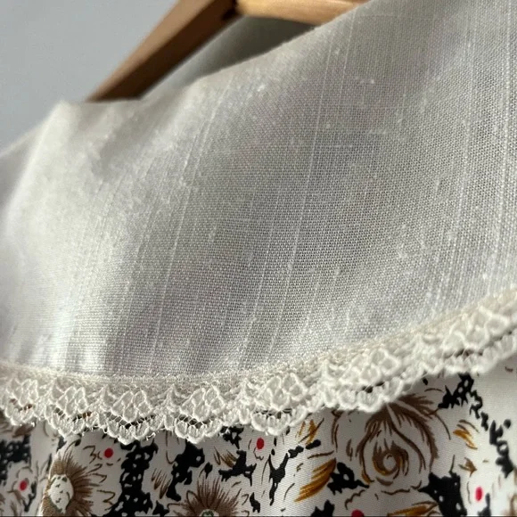 Vintage Breli Originals Button Down Cottage Floral Pleated Dress Size 16 - Picture 13 of 17